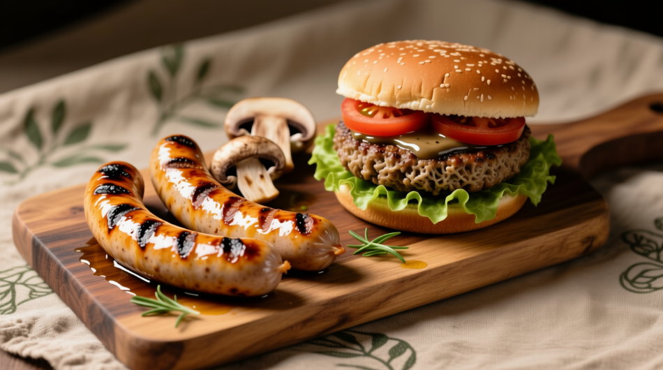 Salchichas y hamburguesas de micelio: el futuro de la alimentación vegetal